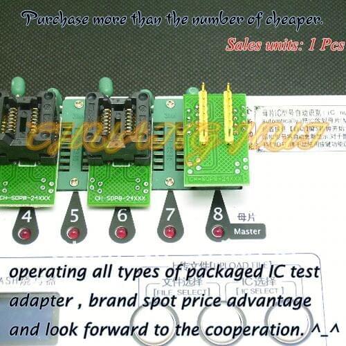 4 Pcs SOP8 Adapter SPI-FLASH Programmer Adapter 24XXX eeprom flash Adapter 150mil OTS-16-03x4pcs