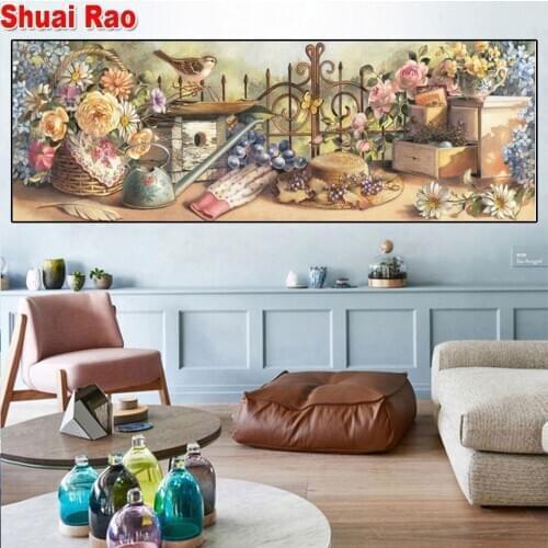 5 d Diamond Painting Full Square/Round drill Flower Bird Vintage embroidery Diamand art painting Crystal cross stitch thread