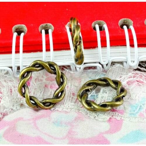 60pcs 15MM Antique Bronze Plated Circle Charms DIY Jewelry Making Pendant Fit Bracelets Necklaces Earrings Handmade Crafts