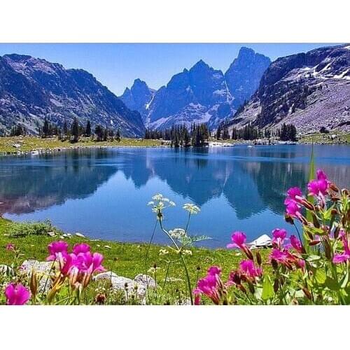 A7443 11CT/14CT/18CT/25CT/28CT oil scenery patterns Counted Cross Stitch DIY Cross Stitch Kits Embroidery Needlework Sets