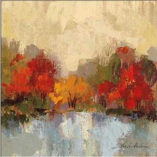 Hot sell abstract art on canvas oil painting Landscape Fall Riverside by Silvia Vassileva Painting High quality hand painted