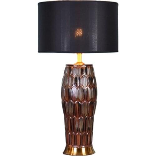 American Style Retro Fashion Ceramic Table Lamp For BedRoom Bedside Living Room Foyer Study Desk Reading Night Light LD169 H71cm