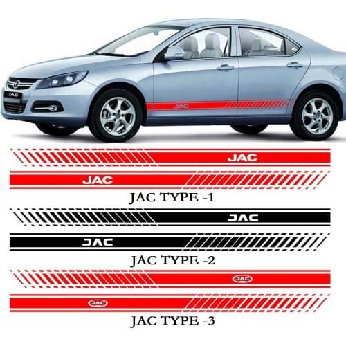 Car Door Side Sticker For JAC J2 J3 J4 J6 J7 JS2 JS3 JS4 Auto Sport Styling Decal Vinyl Film Automobile Car Tuning Accessories