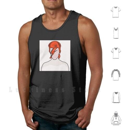 Star Man Cover Tank Tops Vest Sleeveless Music Album Cover David