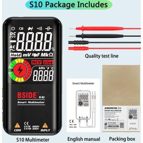 G6DA B-side EBTN Digital Multimeter LCD 3-Line Display Auto Ranging Voltmeter Voltage Resistance Continuity Hz Capacitance