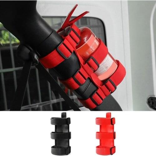 Car Roll Bar Fire Extinguisher Holder Car Accessories Fire Extinguisher Mount Strap For Je ep Wrangler TJ JK JL 1997-2018