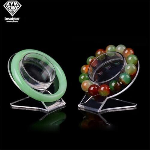 Wholesale 10pcs/lot Clear Jewelry Bracelet Display Holder Bangle Organizer Rack Acrylic Bracelet Display Collar Stand Holder