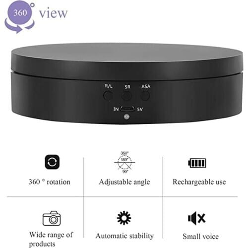 Intelligent Charging Speed Electric Turntable Adjustable Photography 360 Degrees Auto Rotating Stand For Jewellery Watch Display