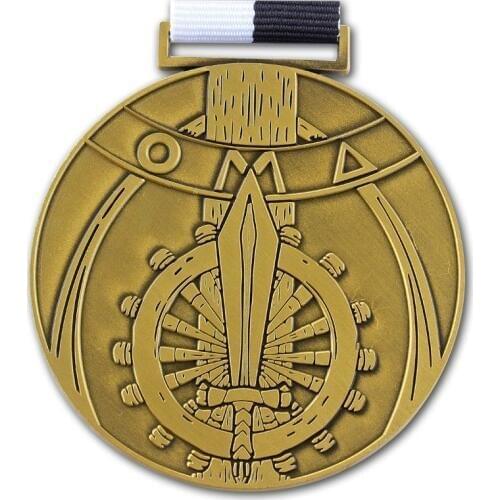 Custom Metal Gold Sports Medal with Ribbon cheap custom made antique bronze medals OEM you own style medals