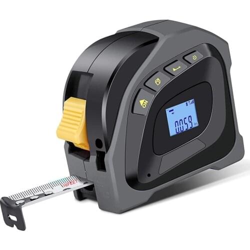 Measuring Tape 2 in 1,Measuring Tape Size 16 Feet, LCD Digital Display, Removable Magnetic Hook, Home Decoration, Etc