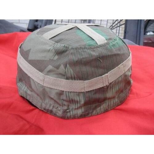 WWII GERMAN SOLDIER PARATROOPER TAN&WATER CAMOUFLAGE M38 HELMET COVER- World military Store