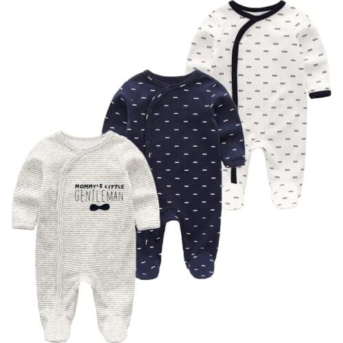 2018 Unisex 2/3pcs/lot Baby Rompers 0-12M Pajamas Newborn Clothing Set Baby Girls Clothes Baby Boy Clothes O-Neck Roupa de bebe