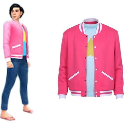 The Movie-Steven Universe Cosplay Costume Adult Button T-shirt Jacket Coat Halloween Carnival Costumes