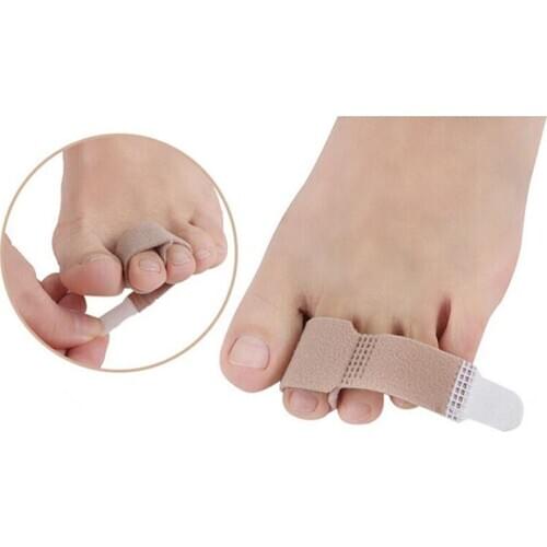 Skin Corlor Toe Finger Straightener Hammer Toe Hallux Valgus Corrector Bandage Toe Separator Splint Wrap Foot Stretcher Care