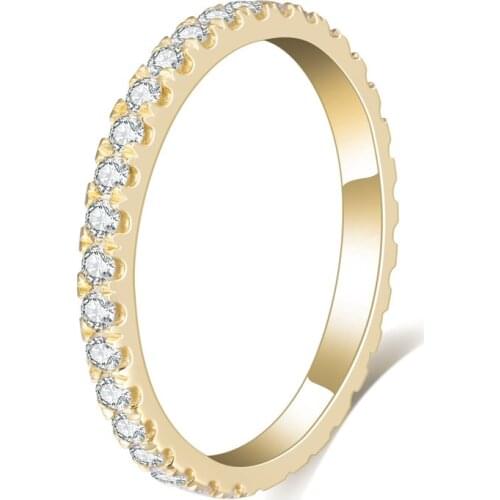 Lab Diamond Ring Eternity 925 Sterling Silver Jewelry Customize MS-408