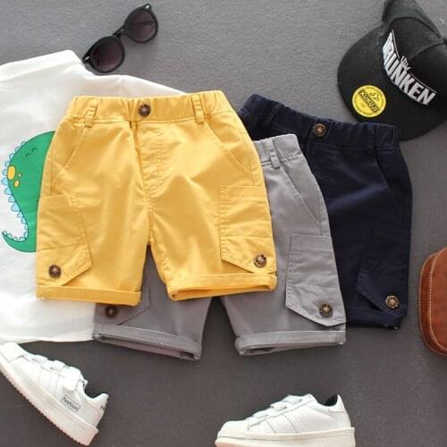 2021 Summer Children Fashion Shorts Cotton Shorts for Boys Girls Solid Color Shorts Toddler Kids Beach Short Sports Pants P28