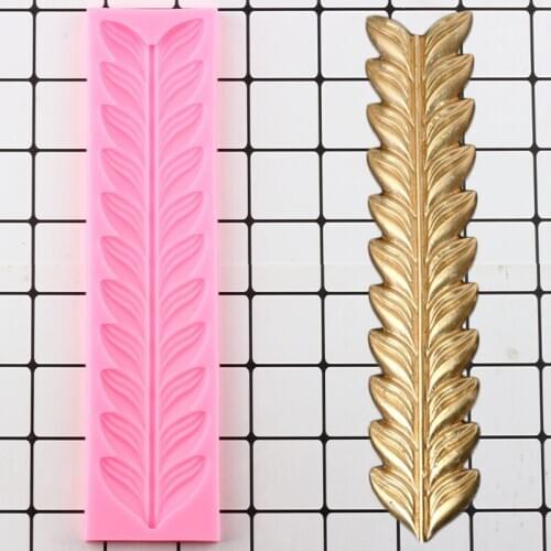 Leaf Relief Cupcake Topper Silicone Mold Cake Border Fondant Mould Cake Decorating Tools DIY Candy Clay Chocolate Gumpaste Molds