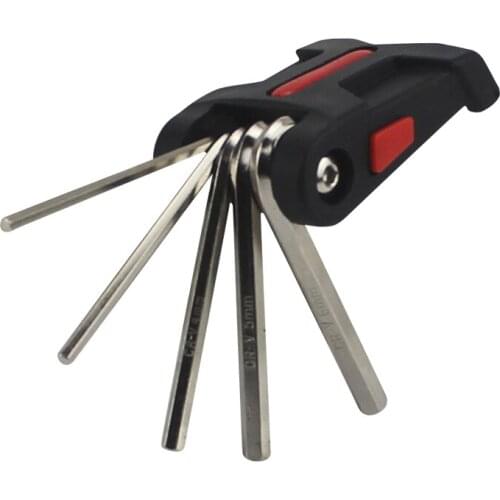 Multifunctional 16-In-1 Bicycle Tool Set Mountain Bike Repair Combination Chain Cutter Road Bike Hexagonal Tire Crowbar Wrench