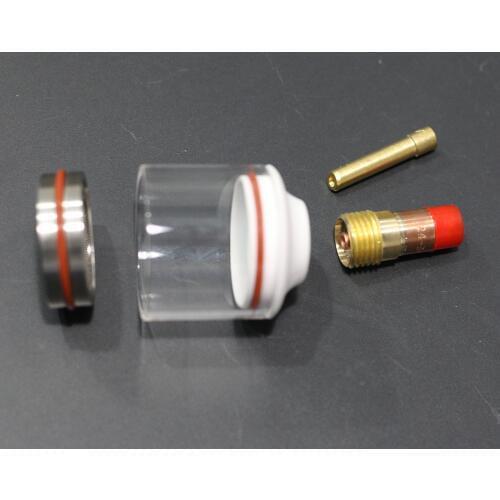 Tig Pyrex Cup Gas Lens Kit 20# TIG Welding Glass Cups For All WP17/18/26 Argon Torch