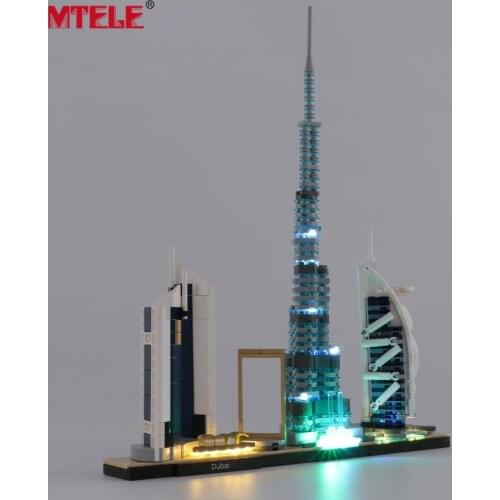 MTELE LED Light Kit for 21052 Architecture Dubai Skyline Collection Toys Lighting Set