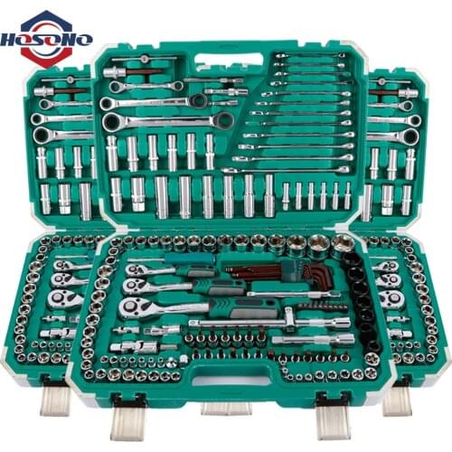 HOSONO Socket Set Universal Car Repair Tool Ratchet Set Torque Wrench Combination Bit Nut wrench Multifunction DIY Tools