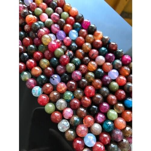 Natural Tourmalines Agates Stone Beads for Jewelry Making Popcorn Faceted Strand 15" Wholesale DIY Necklace Bracelet Accessories