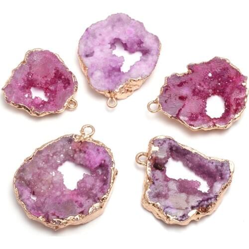 Natural Semi Precious Stone Pendant Irregular Agates For Jewelry Making DIY Necklace Bracelets Package Sale 40-45mm -30-35mm