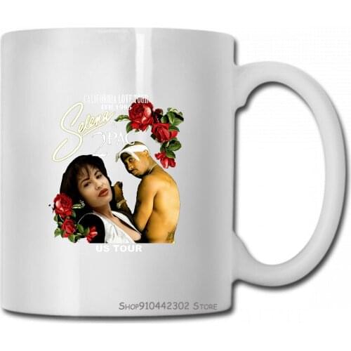New Tupac Selena California Tour Vintage 90S Design Reprint Mug Cup Women Men