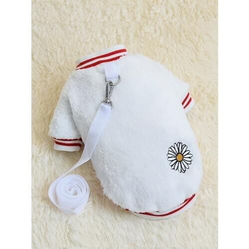 Dog Clothes Winter Teddy Warm Pet Small Dog Bichon Pomeranian Puppy Cat Pulling Rope Autumn and Winter Clothes