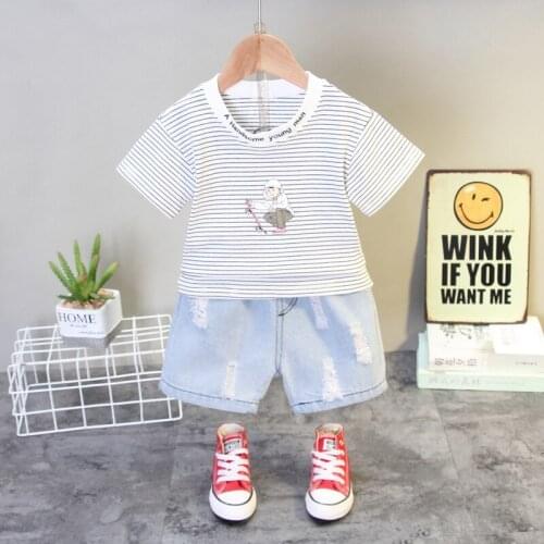0-5 Years Summer Boy Clothing Set 2021 New Casual Fashion Active Cartoon T-shirt+ Pant Kid Children Baby Toddler Boy Clothing