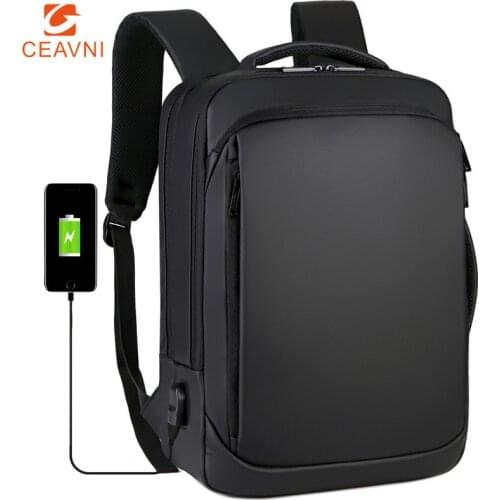Men 15.6 Inch Laptop Backpack Waterproof USB Charging Business Notebook Mochila Back Pack School Bag Male Rucksack Backpacks