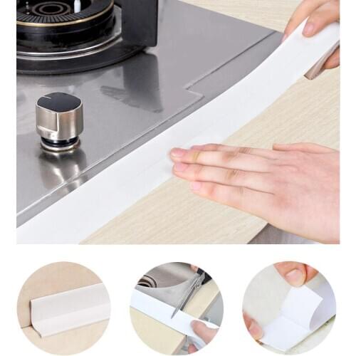 Self Adhesive Kitchen Ceramic Sticker Waterproof Anti-moisture PVC Sticker Bathroom Wall Corner Line Sink Stickers