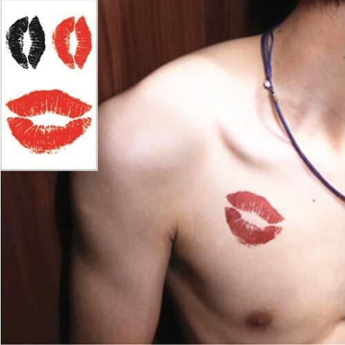 SHNAPIGN Sexy lips Flash Tattoo Hand Sticker 10.5*6cm Small Waterproof Henna Beauty Temporary Body Sticker Art FREE SHIPPING