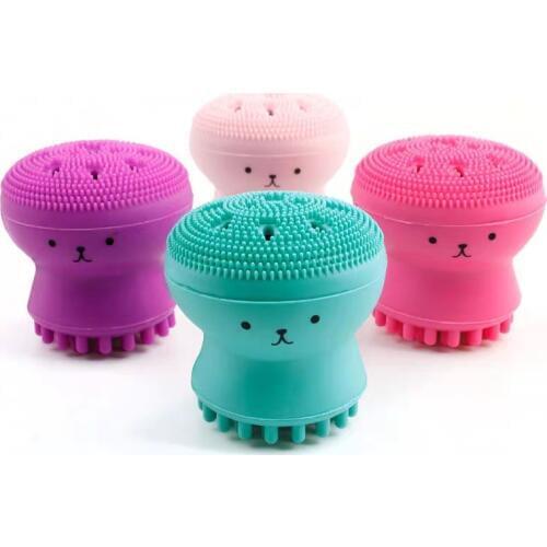Silicone Face Cleansing Brush Pore Cleaner Exfoliato Facial Cleanser Octopus Shape Deep Foam Blackhead Face Scrub Washing Brush