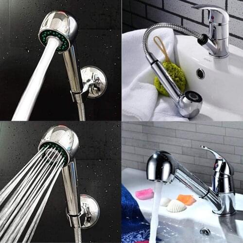 Kitchen Faucet Pull Out Spray Head Replacement 2-Function Pull Down Sink Faucet Head G 1/2 Connector for Bathroom Kitchen,Chrome