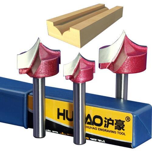 1pc 6mm Shank Point-cut Round over Groove Bit Carbide Wooden Router End Mill CNC Milling Tool on 3D Cutting Hard Wood PVC 6.35mm