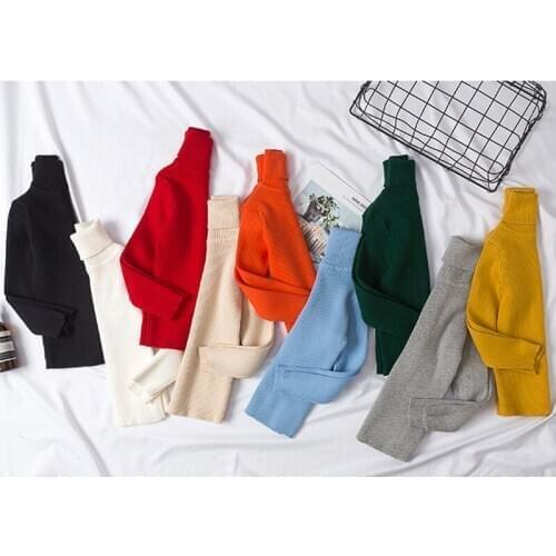 2020 Baby And Women Sweaters Winter Sweater Women Kids Solid Color Sweater Soft Warm Clothes Children Casual Thick Fur Clothing