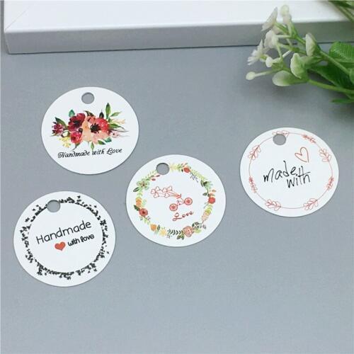 300Pcs/Lot New Listing Paper Tags Kraft Paper Handmade For You Packaging Label For Gift Price Tags For Accessory Name Mark Label