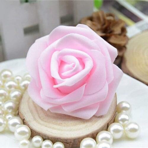 50 Heads 6-7CM Artificial PE Foam Rose Flowers Bride Bouquet Flower For Wedding Party Decorative Scrapbooking DIY Flower