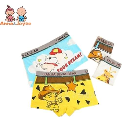 6 PCS/LOT Boys Modal Boxer Kids Underwear Boxers Cartton High Quality Soft Modal Baby Underpants