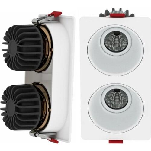 Anti-glare LED Spot Lights 15° 110V 220V Dimmable Downlight 20W 30W Ceiling Lamp Recessed Grid Light For Indoor Lighting