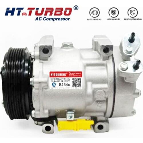 7V16 CAR AC Compressor For Lancia Fiat scud Peugeot 406 607 807 Citroen C5 C8 9645440480 9655421680 9659232180 9672865680 6453NL