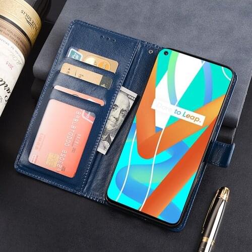 Flip Wallet Case For Realme 8 5G Leather Cover For Realme V13 5G Phone Case Funda Capa Coque