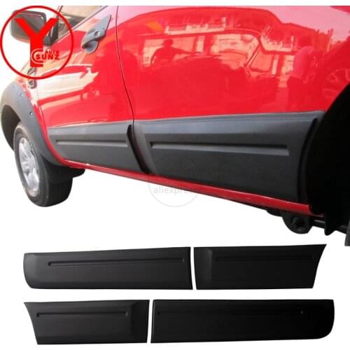 Black Body Cladding ABS Side Door Trims Plate Car Auto Parts Accessories For Ford Everest Endeavour 2016 2017 2018 2019 YCSUNZ