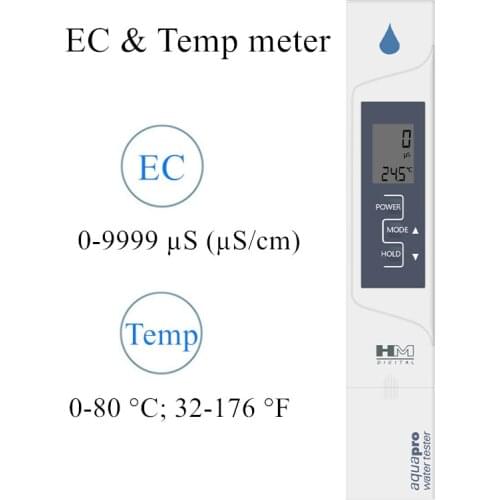 HM Digital AP-2 EC meter 2 in 1 EC Temperature Water Quality With Automatic Calibration Electrical Conductivity Tester 40% off