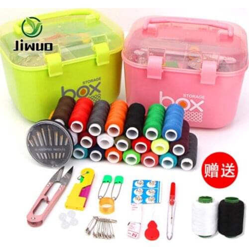 Jiwuo Colorful Sewing Thread Polyester Thread Strong And Durable Sewing Threads For Hand Machines Storage Box Sewing Supplies