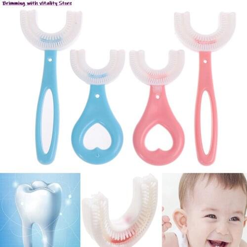 Childrens Toothbrush U-shaped Baby Mouth-style Childrens Cleaning Brush Brushing Teeth Cleaning Teeth Artifact
