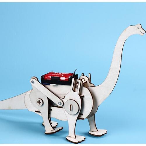 DIY 3D Walking T-rex Dinosaur Assembly Puzzles Kids Experiment Education Toy greatly exercised the childs developmental skills