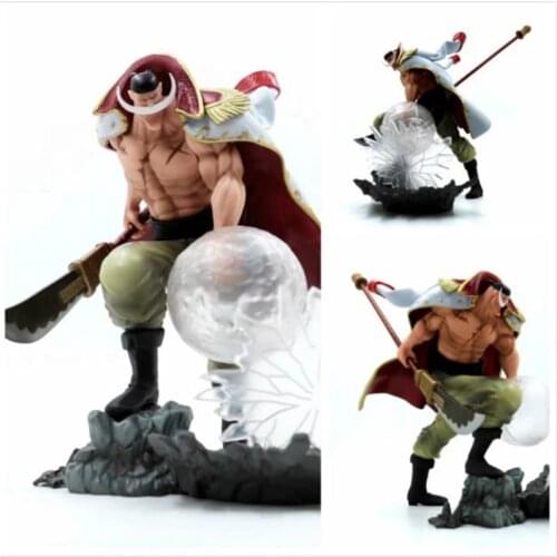 24cm Anime One Piece White Beard Pirates Edward Newgate Battle Version with Broadsword Action Figure PVC Collection Model Toy