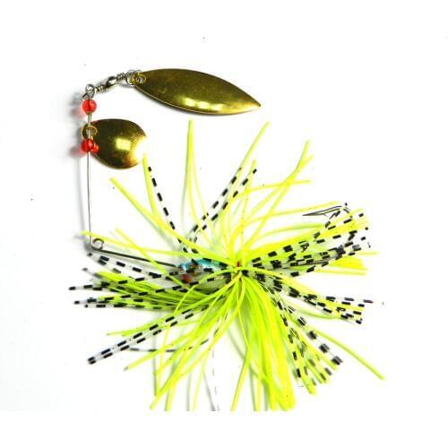 HENGJIA 1PC 19.8G Hard Metal Spinnerbaits Buzzabaits Lead Head Blade Sequins Spoons Wobbler Pesca Fishing Tackles